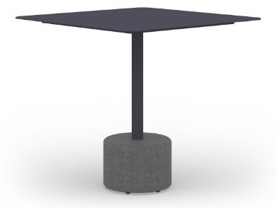 MamaGreen Glyph Aluminum Stone Square Bistro Table