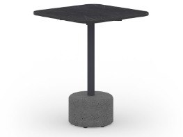 MamaGreen Glyph Aluminum Stone Square HPL Top Low End Table