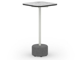 MamaGreen Glyph Aluminum Stone Square HPL Top Low End Table