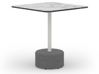 MamaGreen Glyph Aluminum Stone Square HPL Top Low Coffee Table