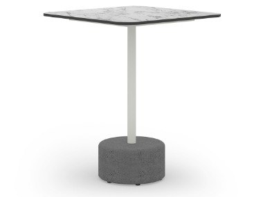 MamaGreen Glyph Aluminum Stone Square HPL Top Low Bistro Table