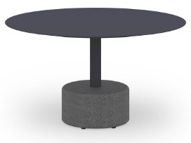 MamaGreen Glyph Aluminum Stone Round Low Coffee Table