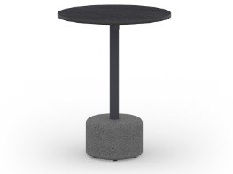 MamaGreen Glyph Aluminum Stone Round HPL Top Low End Table