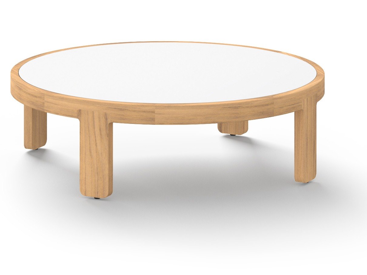 MamaGreen Hacienda Teak Large Round HPL Top Coffee Table