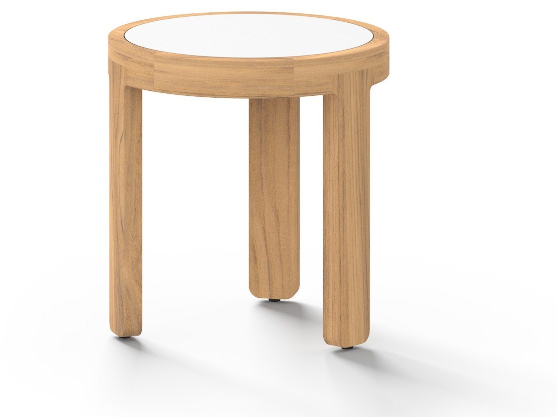 MamaGreen Hacienda Teak Round HPL Top End Table