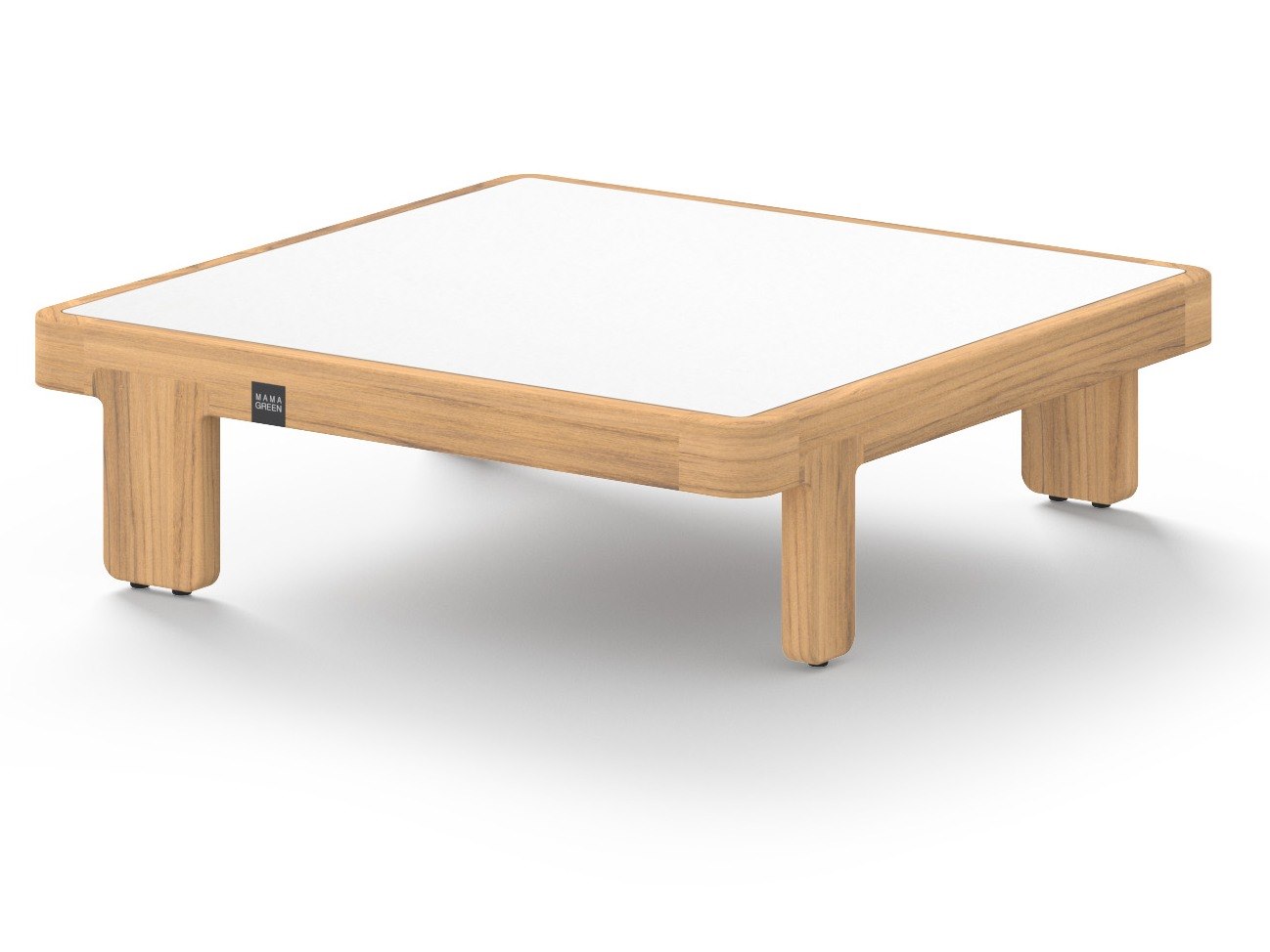 MamaGreen Hacienda Teak Square HPL Top Sectional Coffee Table