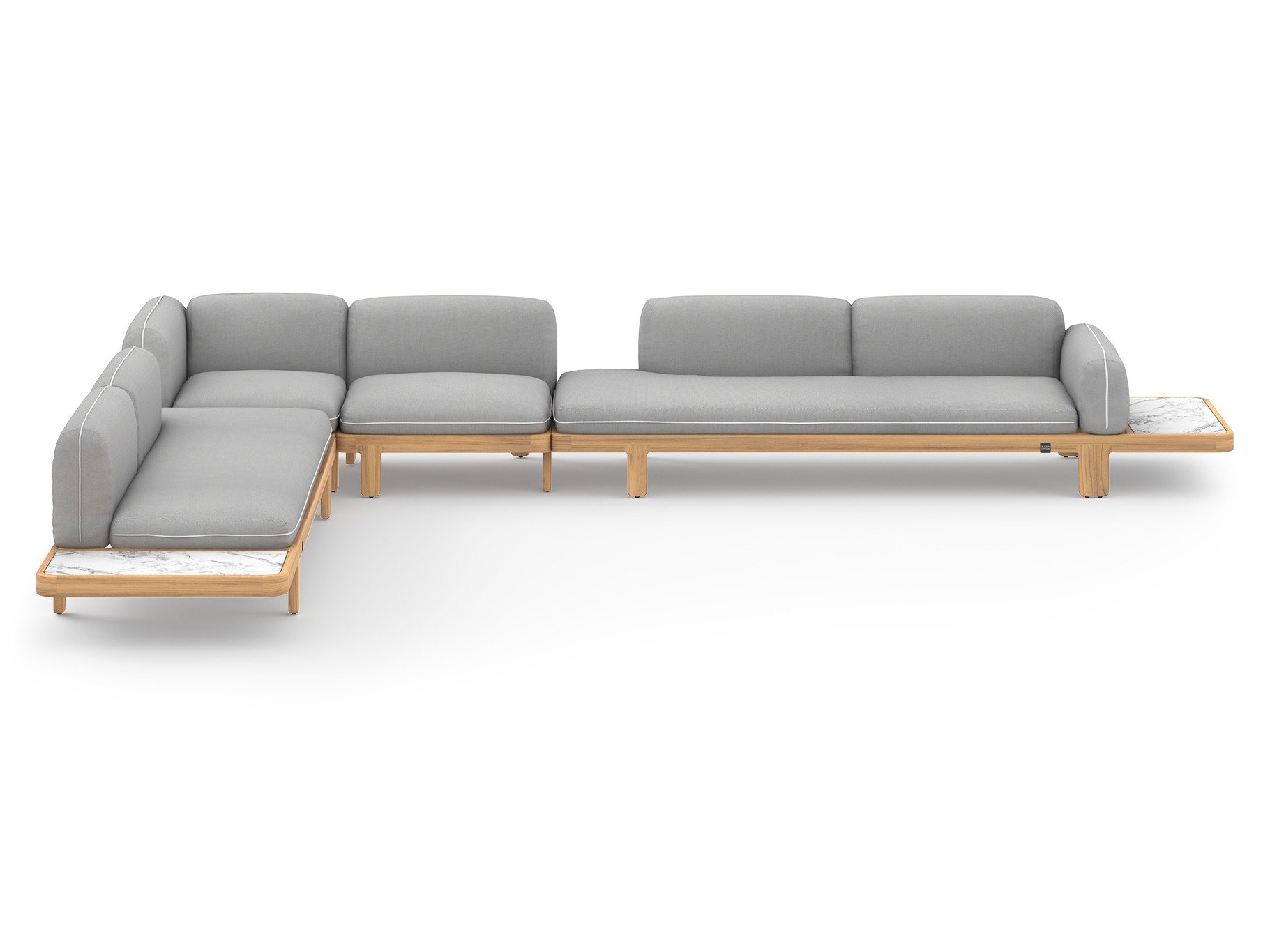 MamaGreen Hacienda Teak Cushion Lounge Set 15 (HPL)