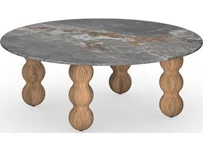 Mamagreen Lorenzo Bobbin 35" Round Low Table