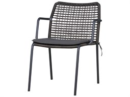 MamaGreen Manda Aluminum Wicker Stackable Dining Arm Chair