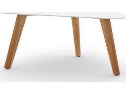 MamaGreen Kaat Teak 31''W x 18''D Triangular Medium Coffee Table