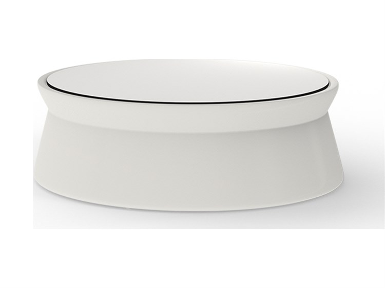MamaGreen Stizzy Faux Leather Round Outdoor Chat Table