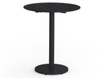 MamaGreen Stizzy Steel Round HPL Top Pedestal Dining Table