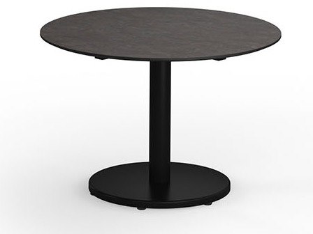 MamaGreen Stizzy Steel Round HPL Top Pedestal Low Coffee Table