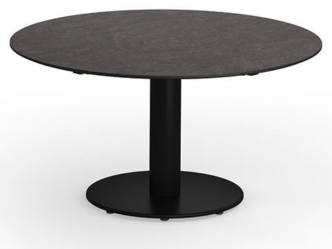 MamaGreen Stizzy Steel Round HPL Top Pedestal Low Coffee Table
