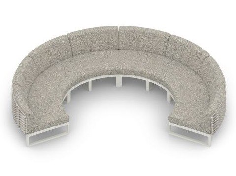 MamaGreen Munia Aluminum Sectional Curved Lounge Set 10