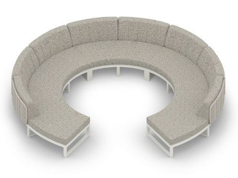 MamaGreen Munia Aluminum Sectional Curved Lounge Set 13