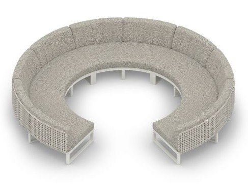 MamaGreen Munia Aluminum Sectional Curved Lounge Set 14