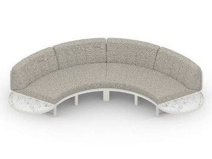 MamaGreen Munia Aluminum Sectional Curved Lounge Set 3 (HPL)