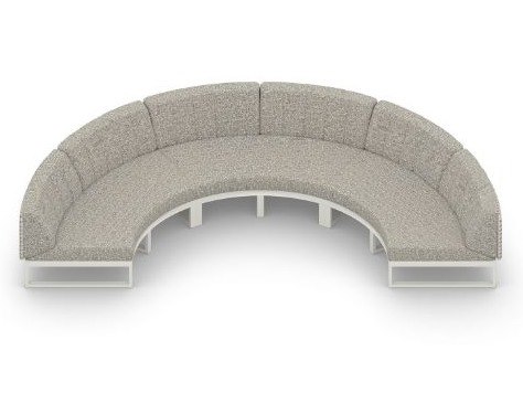 MamaGreen Munia Aluminum Curved Sectional Lounge Set 6