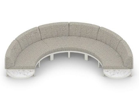 MamaGreen Munia Aluminum Sectional Curved Lounge Set 7 (HPL)