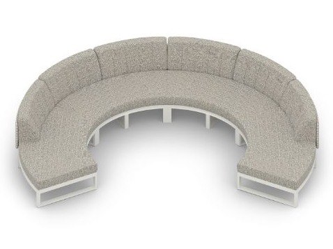 MamaGreen Munia Aluminum Sectional Curved Lounge Set 9