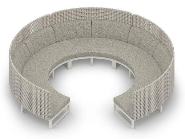 MamaGreen Munia Aluminum High Back Sectional Lounge Set 14