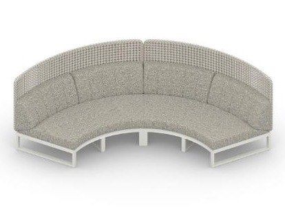 MamaGreen Munia Aluminum High Back Sectional Lounge Set 2