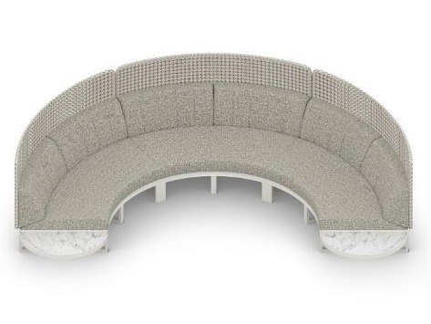 MamaGreen Munia Aluminum High Back Sectional Lounge Set 7 (HPL)