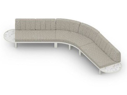 MamaGreen Munia Aluminum Sectional 135 Angle Lounge Set 11 (HPL)