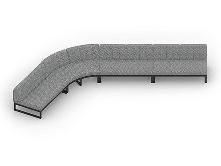 MamaGreen Munia Aluminum Sectional 135 Angle Lounge Set 13