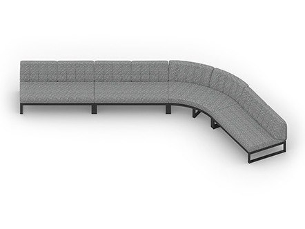 MamaGreen Munia Aluminum Sectional 135 Angle Lounge Set 14