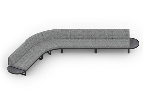MamaGreen Munia Aluminum Sectional 135 Angle Lounge Set 16 (HPL)