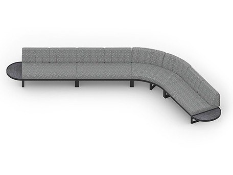 MamaGreen Munia Aluminum Sectional 135 Angle Lounge Set 17 (HPL)