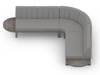 MamaGreen Munia Aluminum Sectional 90 Angle Lounge Set 2 (HPL)