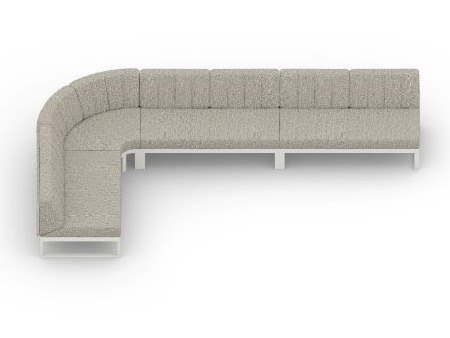 MamaGreen Munia Aluminum Sectional 90 Angle Lounge Set 4