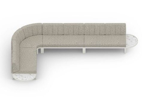MamaGreen Munia Aluminum Sectional 90 Angle Lounge Set 5 (HPL)