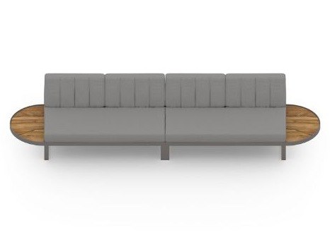 MamaGreen Munia Aluminum Straight Lounge Set 3 (Teak)
