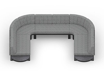 MamaGreen Munia Aluminum U-Shape Lounge Set 2 (HPL)