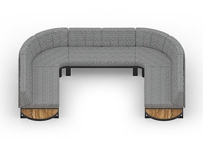 MamaGreen Munia Aluminum U-Shape Lounge Set 3 (HPL)