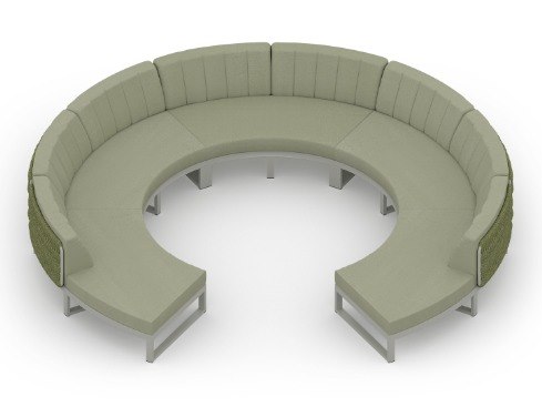 MamaGreen Munia Naya Aluminum Circular Lounge Set 13