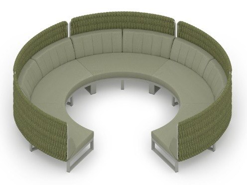MamaGreen Munia Naya Aluminum Circular High Back Lounge Set 14