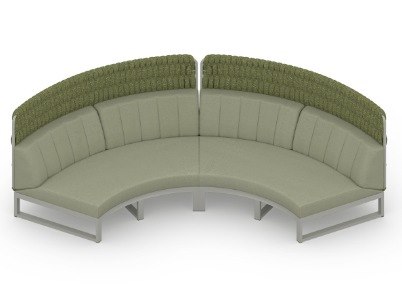 MamaGreen Munia Naya Aluminum Circular High Back Lounge Set 2