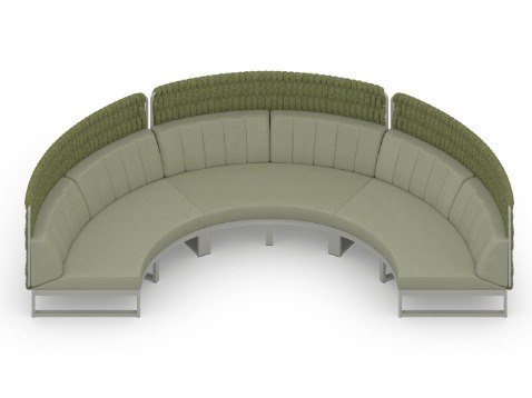 MamaGreen Munia Naya Aluminum Circular High Back Lounge Set 6