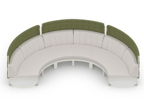 MamaGreen Munia Naya Aluminum Circular High Back Lounge Set 7 (HPL)