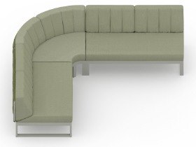 MamaGreen Munia Naya Aluminum 90 Angle Circular Lounge Set 1