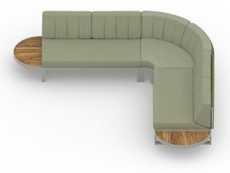 MamaGreen Munia Naya Aluminum 90 Angle Circular Lounge Set 3