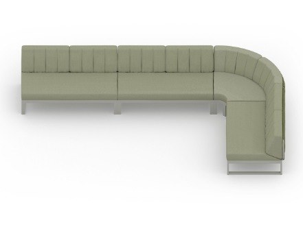 MamaGreen Munia Naya Aluminum 90 Angle Circular Lounge Set 5