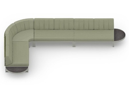 MamaGreen Munia Naya Aluminum 90 Angle Circular Lounge Set 6