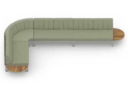 MamaGreen Munia Naya Aluminum 90 Angle Circular Lounge Set 7 (HPL)