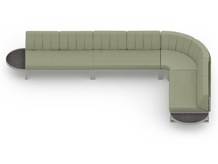 MamaGreen Munia Naya Aluminum 90 Angle Circular Lounge Set 8 (HPL)